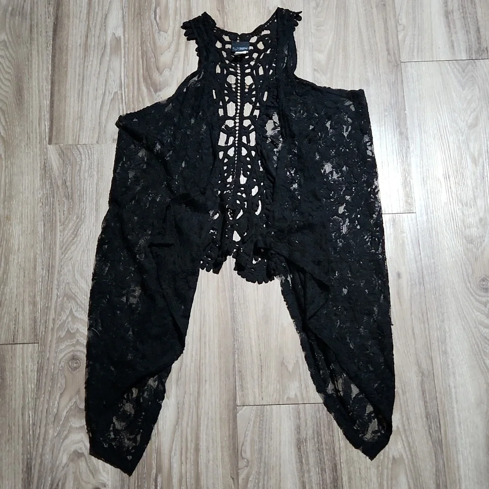 Daytrip Black High Low Lightweight Vest Women's Large - Picture 9 of 16